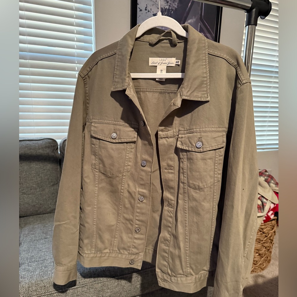 H&M Men’s  Olive Jean Jacket